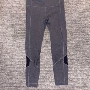 Lululemon Pace Rival Crop 22” Heathered Black/Black